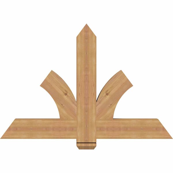 Ekena Millwork Redmond Smooth Timber Gable Bracket, Western Red Cedar, 48"W x 32"H x 3 1/2"D x 5 1/2"F, 16/12 Pitch GBW048X32X0406RED00SWR - main